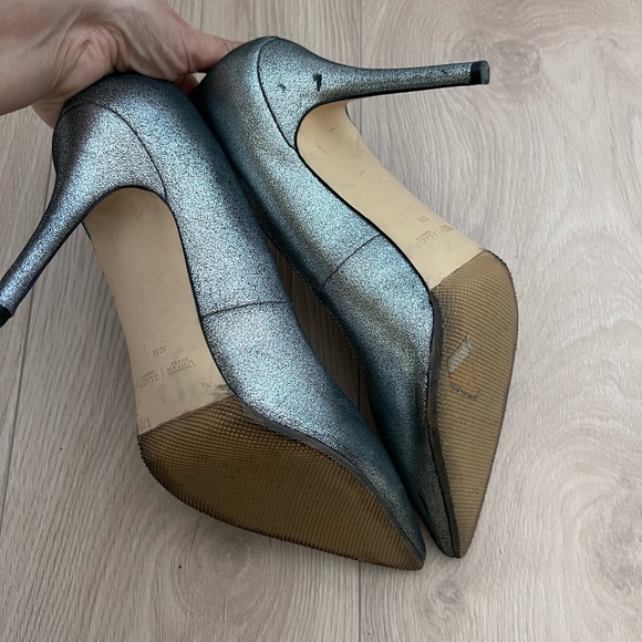 WHBM dark metallic nubuck leather stilettos - Picture 10 of 16